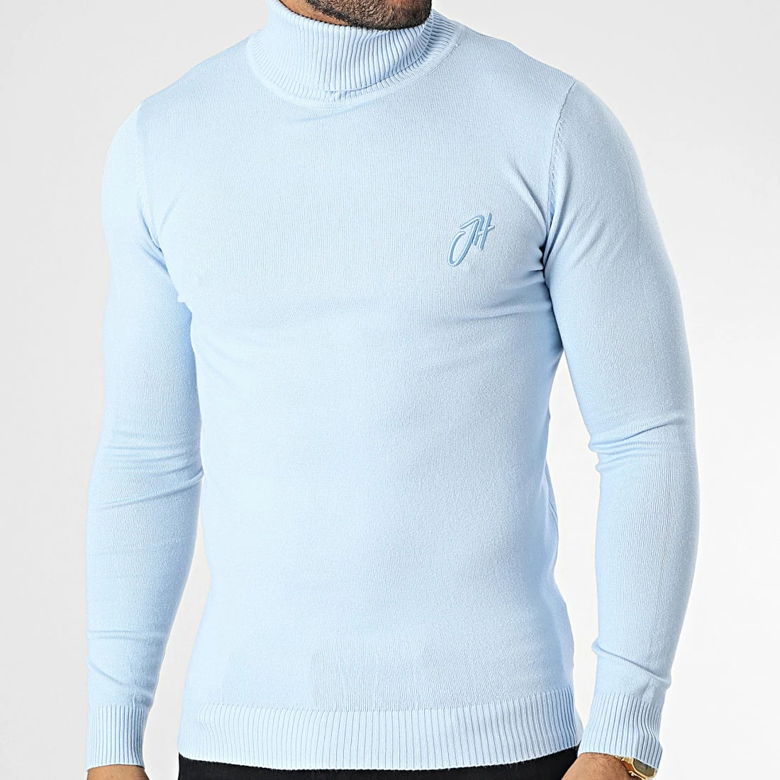 Sortie ✔️ Pull Col Roulé SW051 Bleu Clair de John H 😀 3 Sortie ✔️ Pull Col Roulé SW051 Bleu Clair de John H 😀