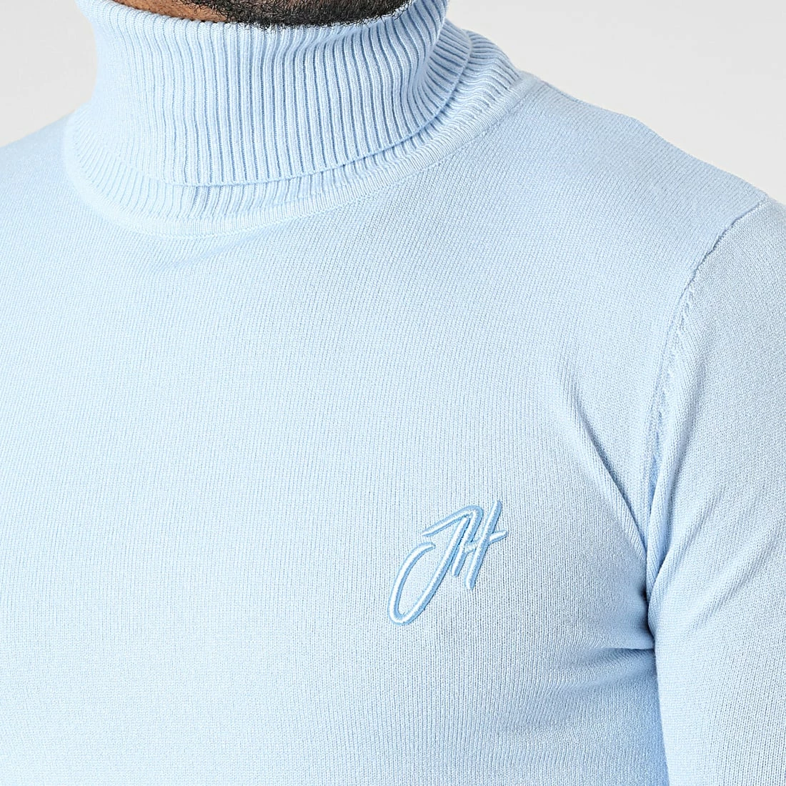 Sortie ✔️ Pull Col Roulé SW051 Bleu Clair de John H 😀 4 Sortie ✔️ Pull Col Roulé SW051 Bleu Clair de John H 😀 – Image 2