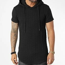 Coupon ⭐ Tee 👕 Shirt Capuche Oversize DD103 Noir de John H 🔥