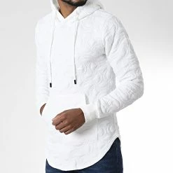 Meilleur prix 🥰 Sweat Capuche Oversize DD104 Beige Clair de John H 👍 -John H Soldes john h 346109 DD104 WHITE 20221031T135405 03