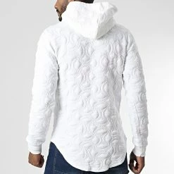 Meilleur prix 🥰 Sweat Capuche Oversize DD104 Beige Clair de John H 👍 -John H Soldes john h 346109 DD104 WHITE 20221031T135406 04