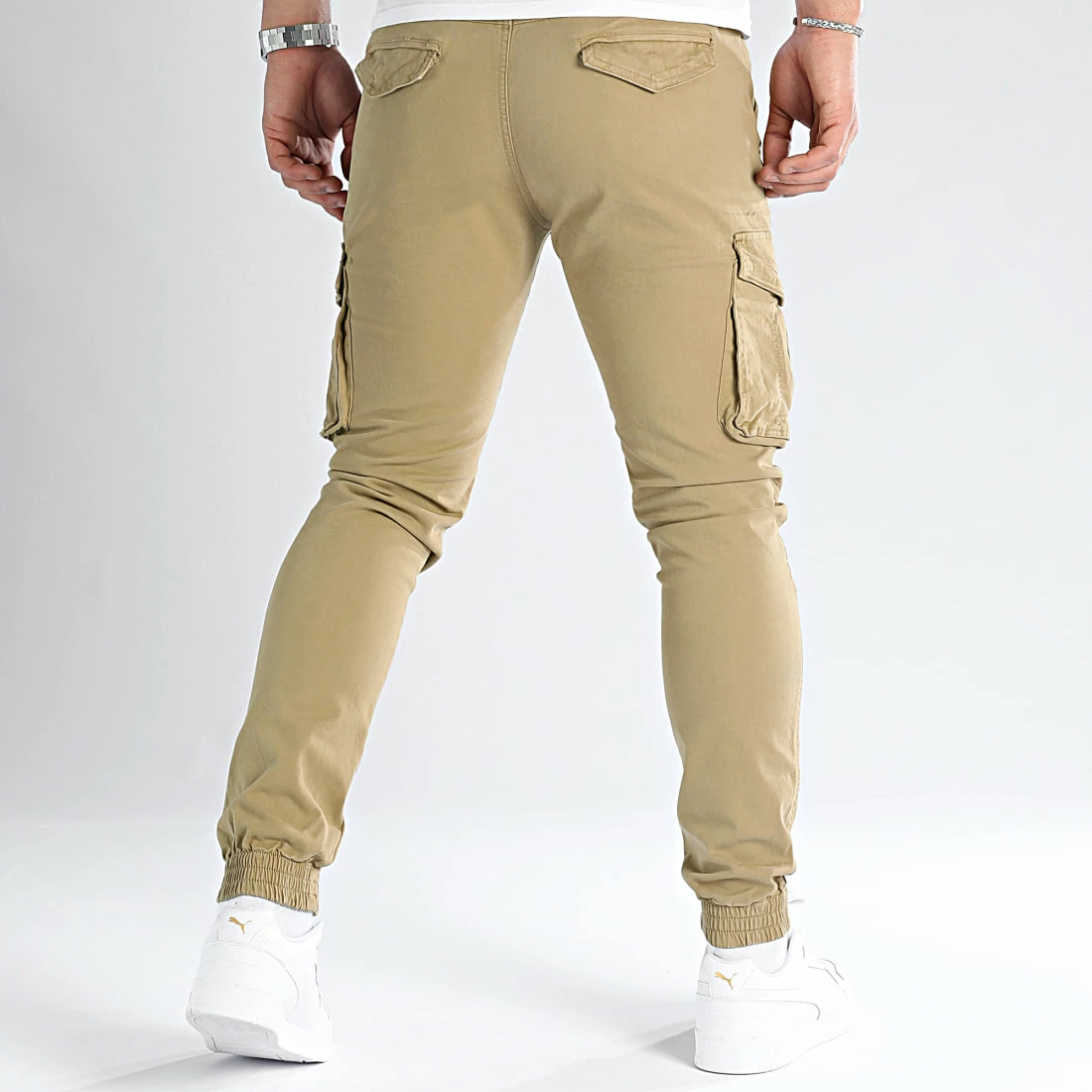 Meilleur prix 🔔 Pantalon Cargo XQ05 Beige Sable de John H 🥰 6 Meilleur prix 🔔 Pantalon Cargo XQ05 Beige Sable de John H 🥰 – Image 4