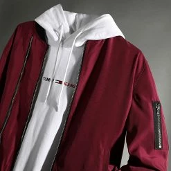 Nouveau 🎁 Bomber Super Slim Fit G7515 Bordeaux de John H ✨ -John H Soldes john h 67485 FAB G7515 RED 20210416T123516 06