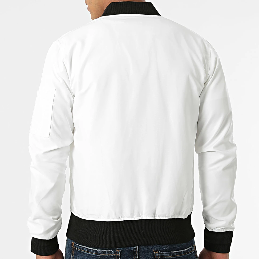 Bon marché 😉 Bomber Super Slim Fit G7515 Blanc de John H 🔥 6 Bon marché 😉 Bomber Super Slim Fit G7515 Blanc de John H 🔥 – Image 4