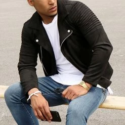 Le moins cher 🌟 Veste Biker Slim Fit Suédine G7652 Noir de John H ⌛ 10 Le moins cher 🌟 Veste Biker Slim Fit Suédine G7652 Noir de John H ⌛ -John H Soldes john h 97541 fab18 g7652 black 20180828T141656 06